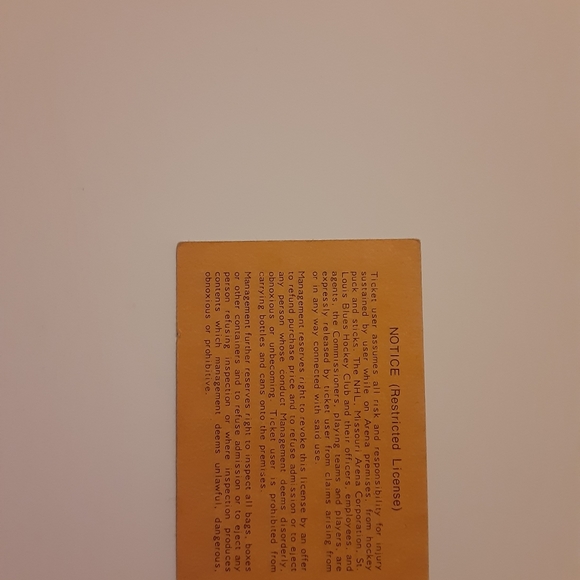 Vintage 4-01-1972 St. Louis Blues Hockey Ticket Stub Bobby Hull Goal Fair Cond - Picture 3 of 3